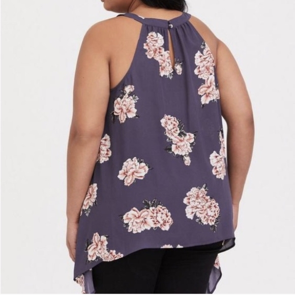 Flowered sleeveless blouse - Picture 6 of 7